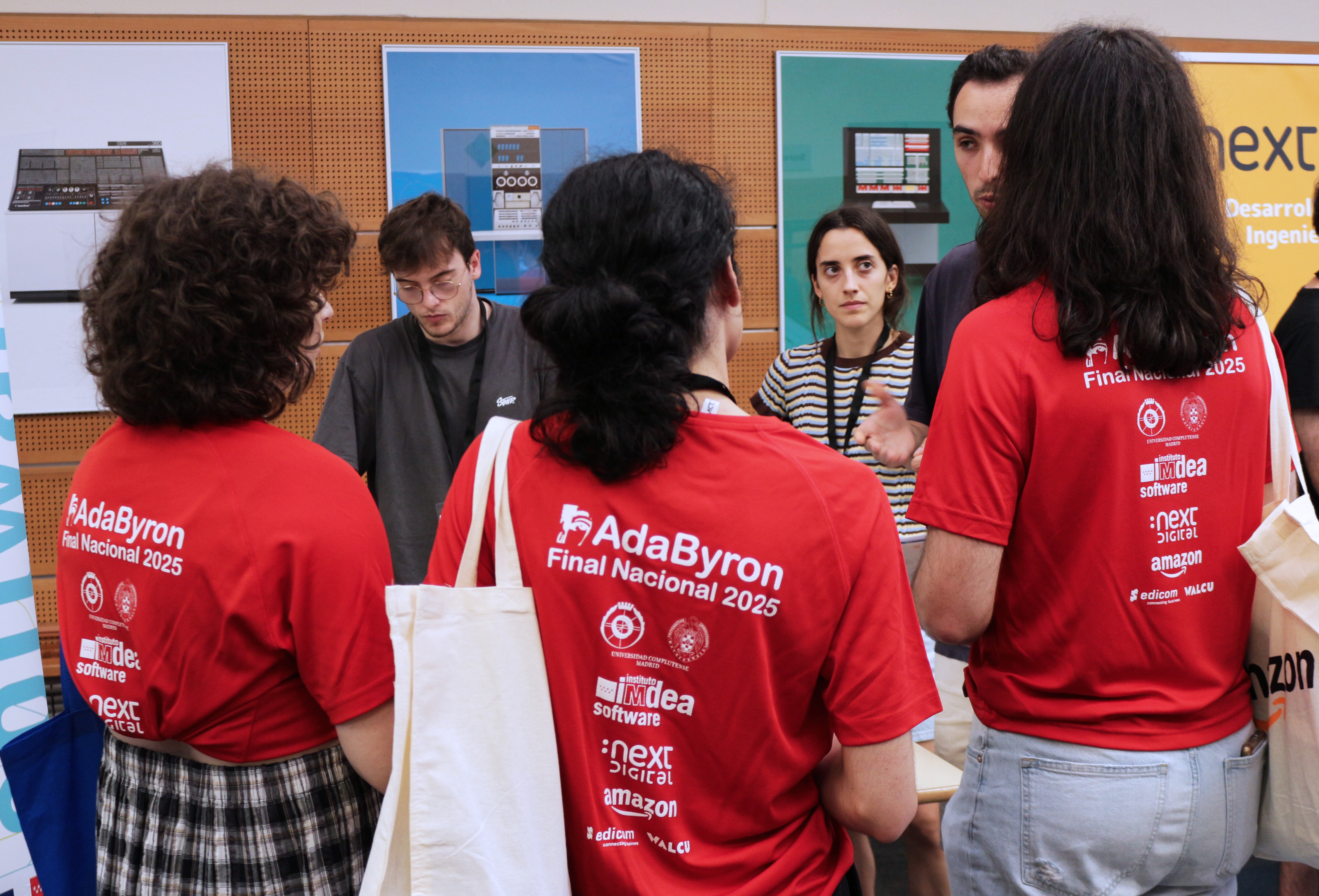 researcher speaking with participants