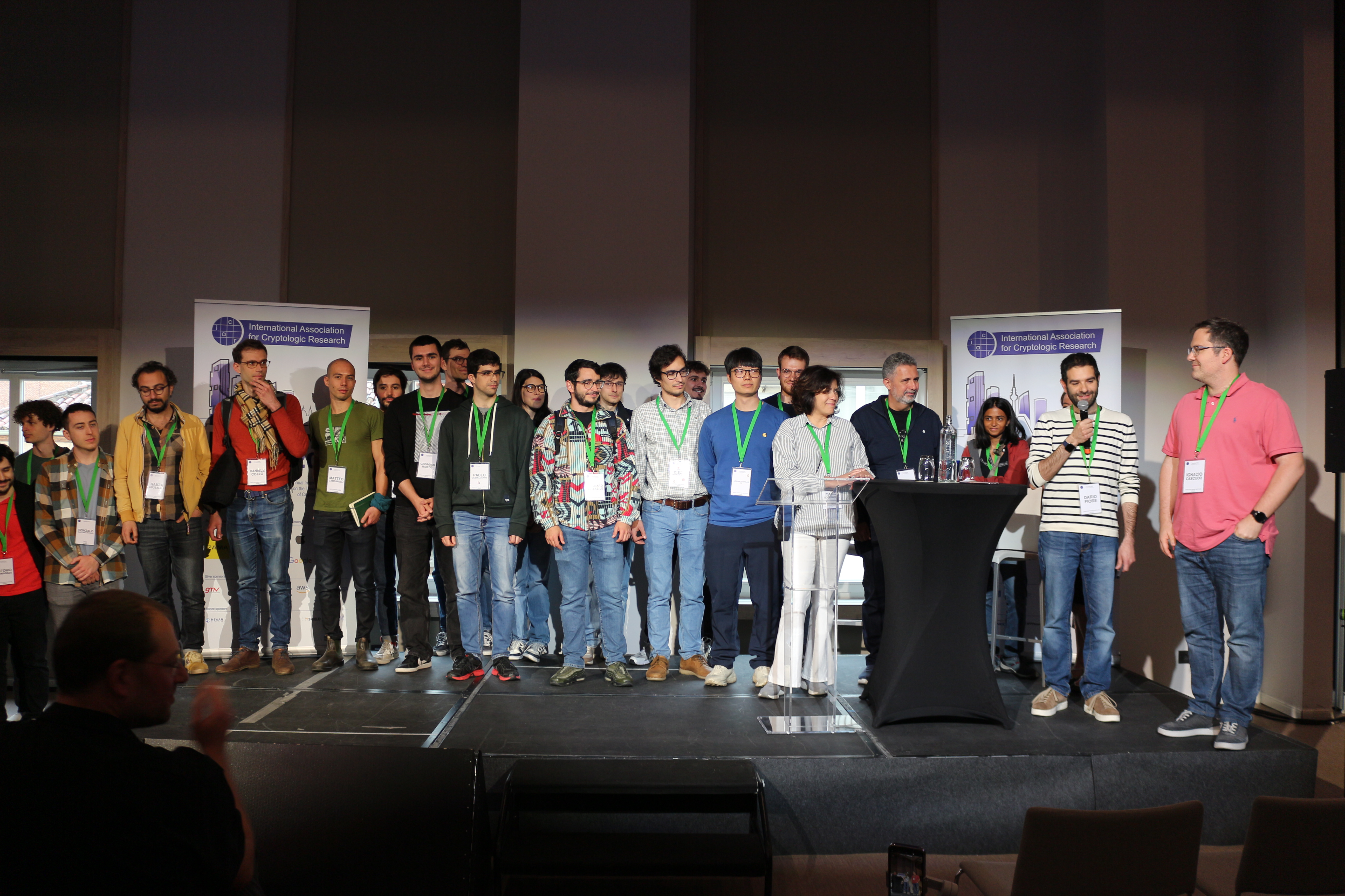 Group photo of Eurocrypt organizers and volunteers